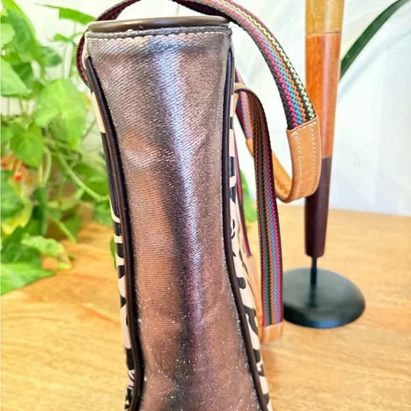 Consuela Leopard Print Tote Bag with Multicolor Straps - Picture 3 of 8